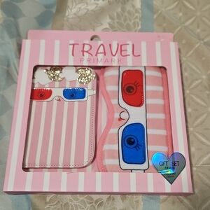Primark Travel Gift Set Includes Eyemask & Passport Cover